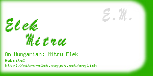 elek mitru business card
